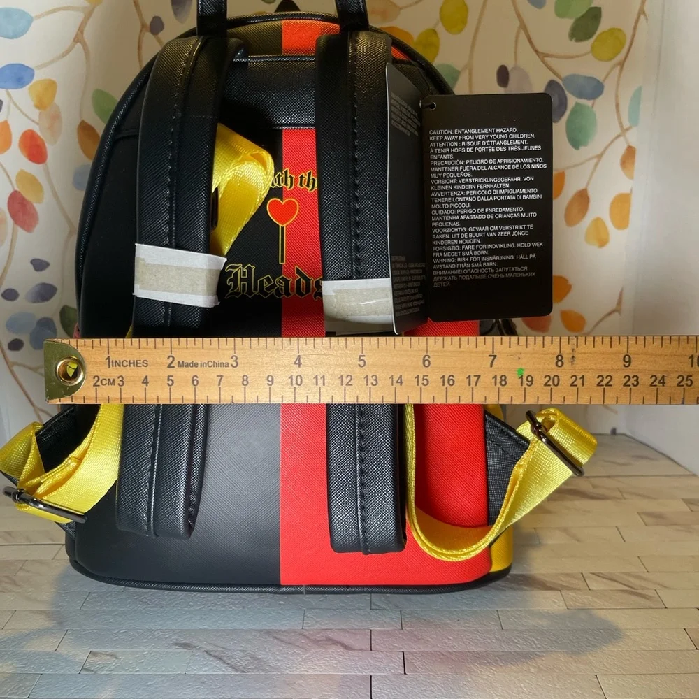 Loungefly Queen of Hearts Character Mini Backpack - Red, Yellow, Black, Green